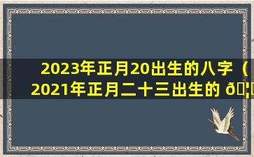 2023年正月20出生的八字（2021年正月二十三出生的 🦅 宝宝什么命）